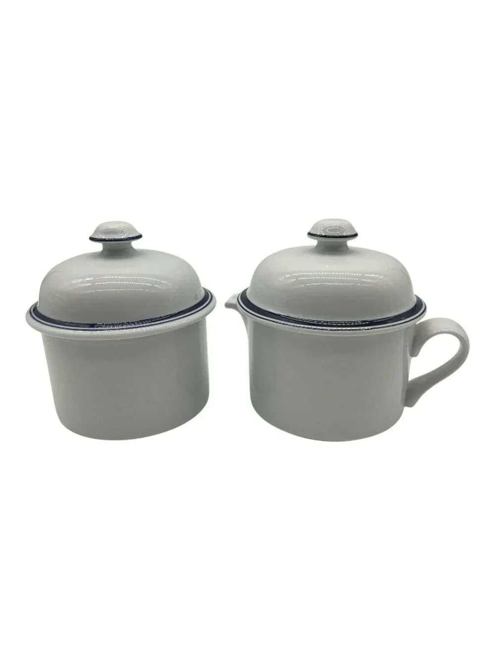 Dansk Bistro VTG Christianshaven White Creamer and Sugar Bowl Set Made Portugal